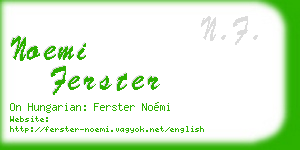 noemi ferster business card